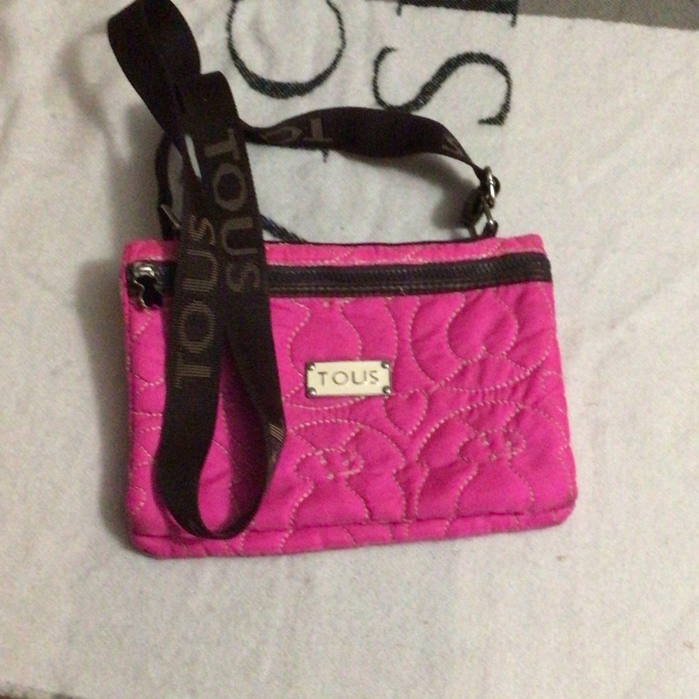 Tous Fuchsia Quilted Crossbody Bag
